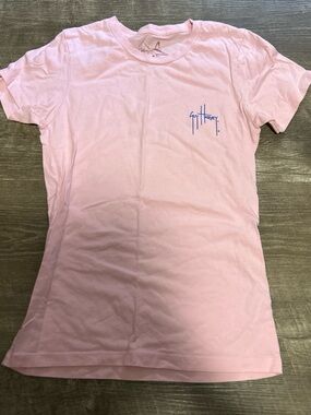 Guy Harvey Pale Pink Tee with Mauve Logo